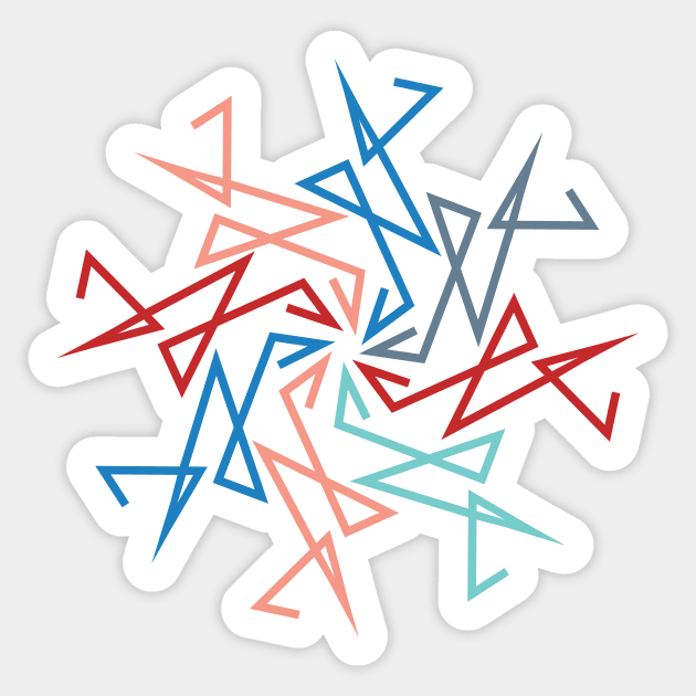 Origami Circle Sticker by Origami Sticker Co.